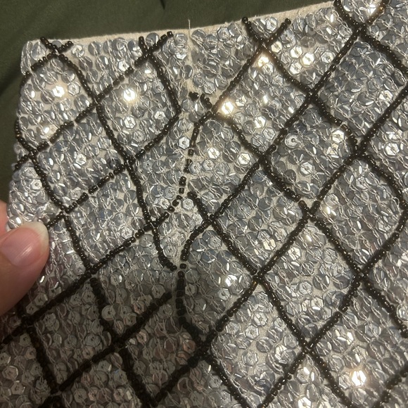 Silver Sequin Gryphon Skirt ASO Serena Van Der Woodsen on Gossip Girl Size L - Picture 3 of 15